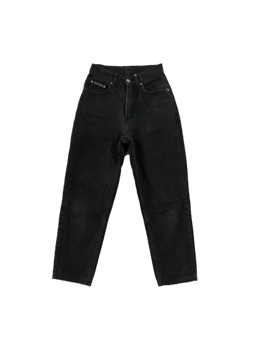 Vintage 90s Calvin Klein Jeans Womens Size 4 Black High Rise Cropped Made in USA